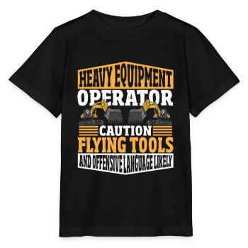 Opérateur de machine Opérateur de machine de construction Machines de construction - T-shirt bio MINI CREATOR Stanley/Stella Enfant - noir - Devant - Mikhail (115cm)
