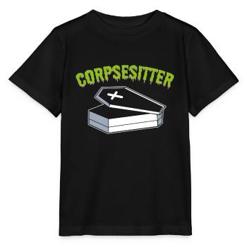 Corpsesitter Mortician Funeral Director - Stanley/Stella MINI CREATOR Kids’ T-Shirt - black - Front - Mikhail (115cm)