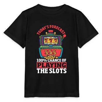 La prédiction d’aujourd’hui a 100% de chances d’être sur - T-shirt bio MINI CREATOR Stanley/Stella Enfant - noir - Devant - Mikhail (115cm)