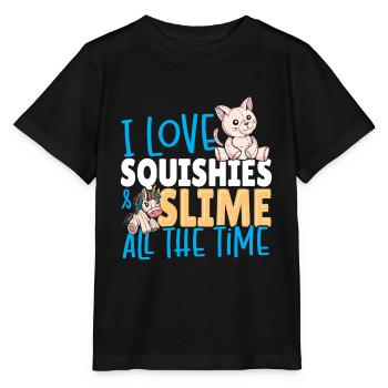 Ich liebe Squishies und Schleim die ganze Zeit - Stanley/Stella Kinder T-Shirt MINI CREATOR  - Schwarz - Vorne - Mikhail (115cm)