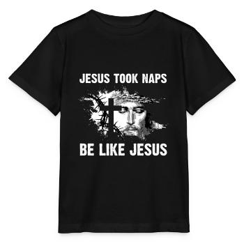 Jésus a fait des siestes être comme Jésus I Dieu Rédempteur - T-shirt bio MINI CREATOR Stanley/Stella Enfant - noir - Devant - Mikhail (115cm)