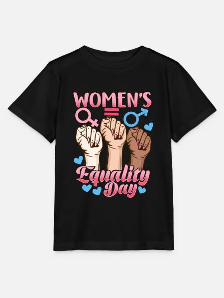 Women's Equality Day Feminist Gift - Stanley/Stella MINI CREATOR Kids’ T-Shirt - black