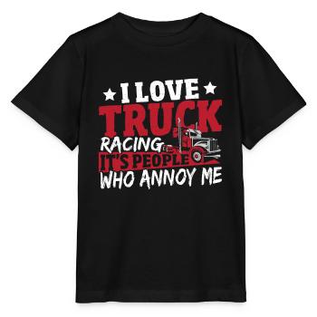 J’adore les courses de camions Ce sont les gens qui - T-shirt bio MINI CREATOR Stanley/Stella Enfant - noir - Devant - Mikhail (115cm)