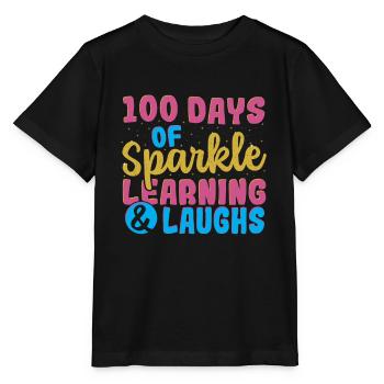 100 jours d’apprentissage et de rire pétillants 100 jours - T-shirt bio MINI CREATOR Stanley/Stella Enfant - noir - Devant - Mikhail (115cm)