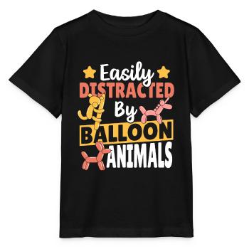 Facilement distrait par les animaux ballons Balloon Twister - T-shirt bio MINI CREATOR Stanley/Stella Enfant - noir - Devant - Mikhail (115cm)