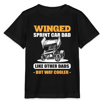Winged Sprint Car Dad Sprint Car Racer - Stanley/Stella MINI CREATOR Kids’ T-Shirt - black - Front - Mikhail (115cm)