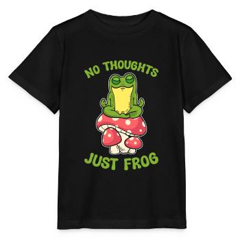 Keine Gedanken, nur Frosch - Stanley/Stella Kinder T-Shirt MINI CREATOR  - Schwarz - Vorne - Mikhail (115cm)