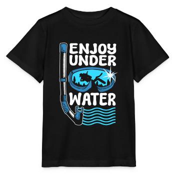 Enjoy Under Water Snorkeling Scuba Diving Dive - Stanley/Stella MINI CREATOR Kids’ T-Shirt - black - Front - Mikhail (115cm)