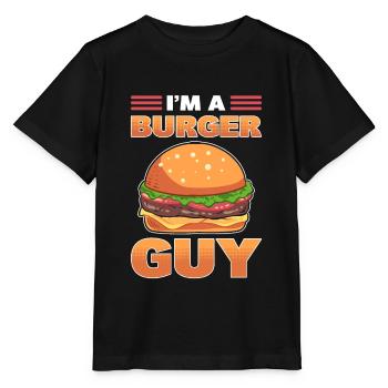 Je suis un hamburger de type burger - T-shirt bio MINI CREATOR Stanley/Stella Enfant - noir - Devant - Mikhail (115cm)