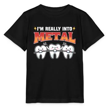 Ich bin wirklich in Metall Kieferorthopäden - Stanley/Stella Kinder T-Shirt MINI CREATOR  - Schwarz - Vorne - Mikhail (115cm)