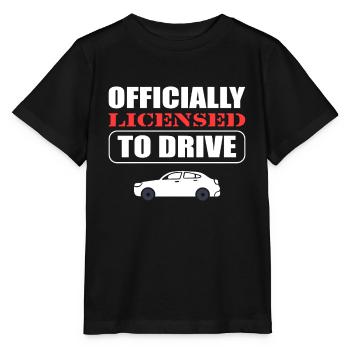Officially Licensed To Drive New Driver License - Stanley/Stella MINI CREATOR Kids’ T-Shirt - black - Front - Mikhail (115cm)