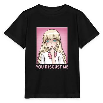 Chibi Anime Girl You Disgust Me - Stanley/Stella MINI CREATOR Kids’ T-Shirt - black - Front - Mikhail (115cm)