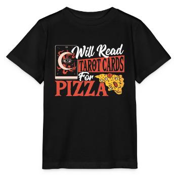 Will Read Tarot Cards For Pizza Tarot Cards - Stanley/Stella MINI CREATOR Kids’ T-Shirt - black - Front - Mikhail (115cm)