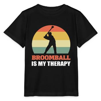 Le ballon-balai est mon amateur de balai thérapeutique - T-shirt bio MINI CREATOR Stanley/Stella Enfant - noir - Devant - Mikhail (115cm)
