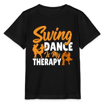 Tänzer Swing Dance ist meine Therapie Swing - Stanley/Stella Kinder T-Shirt MINI CREATOR  - Schwarz - Vorne - Mikhail (115cm)