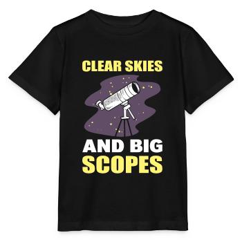 Astronomy Clear Skies And Big Scopes Telescope - Stanley/Stella MINI CREATOR Kids’ T-Shirt - black - Front - Mikhail (115cm)