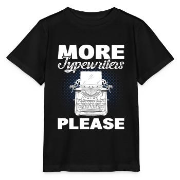 Plus de machines à écrire S’il vous plaît Machine à écrire Auteur - T-shirt bio MINI CREATOR Stanley/Stella Enfant - noir - Devant - Mikhail (115cm)