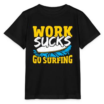Surfer Planche De Surf Travail Sucer Aller Surfer - T-shirt bio MINI CREATOR Stanley/Stella Enfant - noir - Devant - Mikhail (115cm)