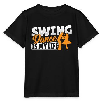 Swing Dance ist mein Leben Swing Dancing - Stanley/Stella Kinder T-Shirt MINI CREATOR  - Schwarz - Vorne - Mikhail (115cm)