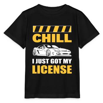Chill I Just Got My License New Driver First Time - Stanley/Stella MINI CREATOR Kids’ T-Shirt - black - Front - Mikhail (115cm)