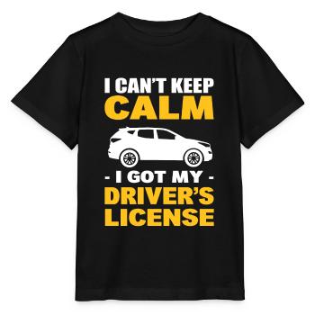 I Cant Keep Calm I Got My Driver's License First - Stanley/Stella MINI CREATOR Kids’ T-Shirt - black - Front - Mikhail (115cm)