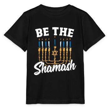 Festival der Lichter Acht Nächte und Tage Menorah - Stanley/Stella Kinder T-Shirt MINI CREATOR  - Schwarz - Vorne - Mikhail (115cm)