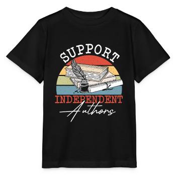Bibliophile Auteur Blogueur Journalistique - T-shirt bio MINI CREATOR Stanley/Stella Enfant - noir - Devant - Mikhail (115cm)