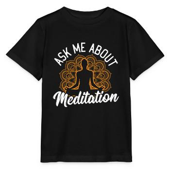 Yoga amant Chakra guérison Chakra guérison Art - T-shirt bio MINI CREATOR Stanley/Stella Enfant - noir - Devant - Mikhail (115cm)