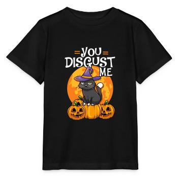 You Disgust Me Funny Halloween Cat Costume - Stanley/Stella MINI CREATOR Kids’ T-Shirt - black - Front - Mikhail (115cm)