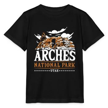 Arch Wilderness Wandern Arches National Park - Stanley/Stella Kinder T-Shirt MINI CREATOR  - Schwarz - Vorne - Mikhail (115cm)