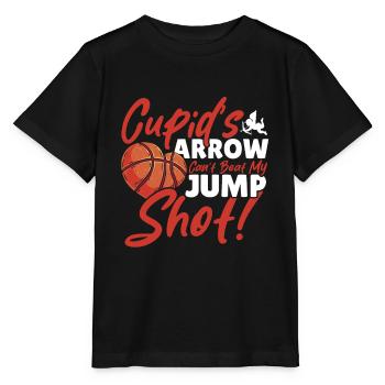 B Valentine’s Day Romantic Basketball Player - Stanley/Stella MINI CREATOR Kids’ T-Shirt - black - Front - Mikhail (115cm)