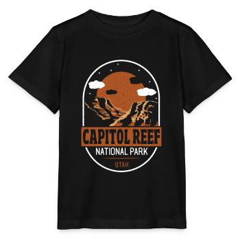 Natur Camping Wandern Capitol Reef National Park - Stanley/Stella Kinder T-Shirt MINI CREATOR  - Schwarz - Vorne - Mikhail (115cm)