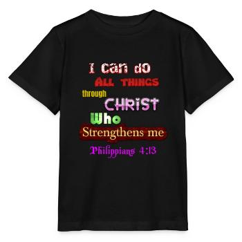 Bible Verse Bible Verse Holy Spirit Holy Spirit - Stanley/Stella MINI CREATOR Kids’ T-Shirt - black - Front - Mikhail (115cm)