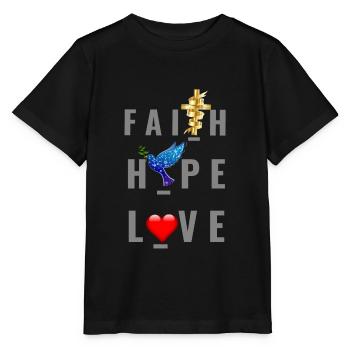 Jésus Jésus Jésus chrétien chrétien chrétien chrétien - T-shirt bio MINI CREATOR Stanley/Stella Enfant - noir - Devant - Mikhail (115cm)