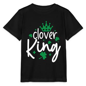 St. Patrick`s Day - clover king - clover king - Stanley/Stella MINI CREATOR Kids’ T-Shirt - black - Front - Mikhail (115cm)