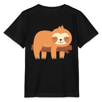 Tired sloth - Stanley/Stella MINI CREATOR Kids’ T-Shirt - black - Front - Mikhail (115cm)