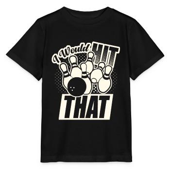Je frapperais ce drôle de bowling retro bowler - T-shirt bio MINI CREATOR Stanley/Stella Enfant - noir - Devant - Mikhail (115cm)