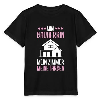 Bauherrin mein Zimmer Richtfest - Stanley/Stella Kinder T-Shirt MINI CREATOR  - Schwarz - Vorne - Mikhail (115cm)