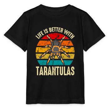Das Leben ist besser mit Vogelspinnen Arachnid Besitzer - Stanley/Stella Kinder T-Shirt MINI CREATOR  - Schwarz - Vorne - Mikhail (115cm)