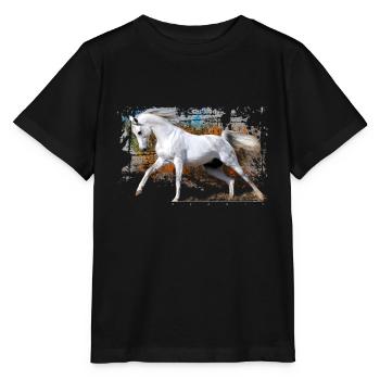 pferd - Stanley/Stella Kinder T-Shirt MINI CREATOR  - Schwarz - Vorne - Mikhail (115cm)
