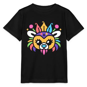 masque carnaval - T-shirt bio MINI CREATOR Stanley/Stella Enfant - noir - Devant - Mikhail (115cm)