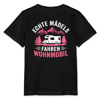 Echte mädels fahren wohnmobil camper shirt camping - Stanley/Stella Kinder T-Shirt MINI CREATOR  - Schwarz - Vorne - Mikhail (115cm)