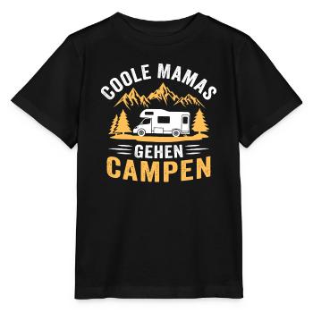 Coole mamas gehen campen camping sprüche t-shirt - Stanley/Stella Kinder T-Shirt MINI CREATOR  - Schwarz - Vorne - Mikhail (115cm)