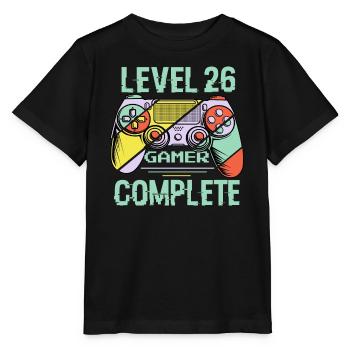 Level 26 Abschließen 26 Jahre alter Spieler Level 26 abschließen - Stanley/Stella Kinder T-Shirt MINI CREATOR  - Schwarz - Vorne - Mikhail (115cm)