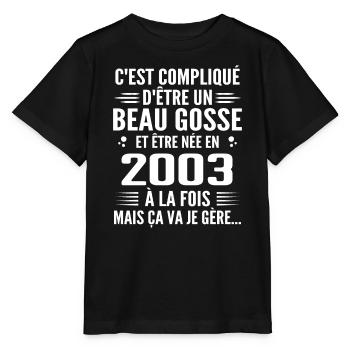 Toujours Beau Gosse 2003 Geburtstagsgeschenk 2003 - Stanley/Stella Kinder T-Shirt MINI CREATOR  - Schwarz - Vorne - Mikhail (115cm)