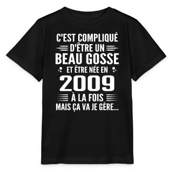 Toujours Beau Gosse 2009 Geburtstagsgeschenk 2009 - Stanley/Stella Kinder T-Shirt MINI CREATOR  - Schwarz - Vorne - Mikhail (115cm)