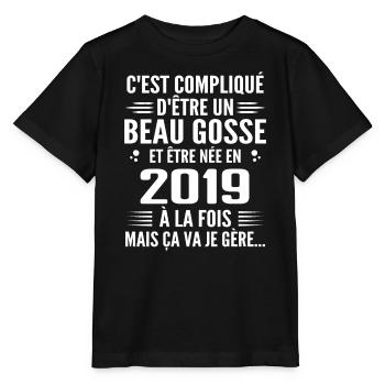 Toujours Beau Gosse 2019 Geburtstagsgeschenk 2019 - Stanley/Stella Kinder T-Shirt MINI CREATOR  - Schwarz - Vorne - Mikhail (115cm)
