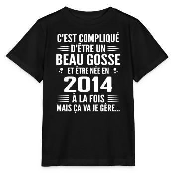 Toujours Beau Gosse 2014 Geburtstagsgeschenk 2014 - Stanley/Stella Kinder T-Shirt MINI CREATOR  - Schwarz - Vorne - Mikhail (115cm)