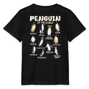 Pinguin Pinguine Tiere der Welt Pinguinliebe - Stanley/Stella Kinder T-Shirt MINI CREATOR  - Schwarz - Vorne - Mikhail (115cm)