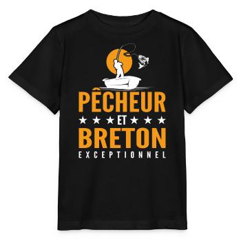 Fischer und Bretonen Außergewöhnlich - Fischergeschenk - Stanley/Stella Kinder T-Shirt MINI CREATOR  - Schwarz - Vorne - Mikhail (115cm)